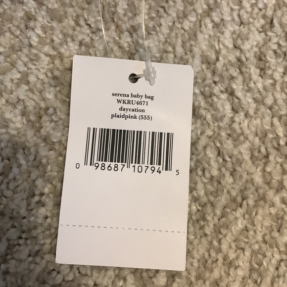 Kate Spade Daycation Serena Baby Bag-Pink Plaid - Picture 11 of 12